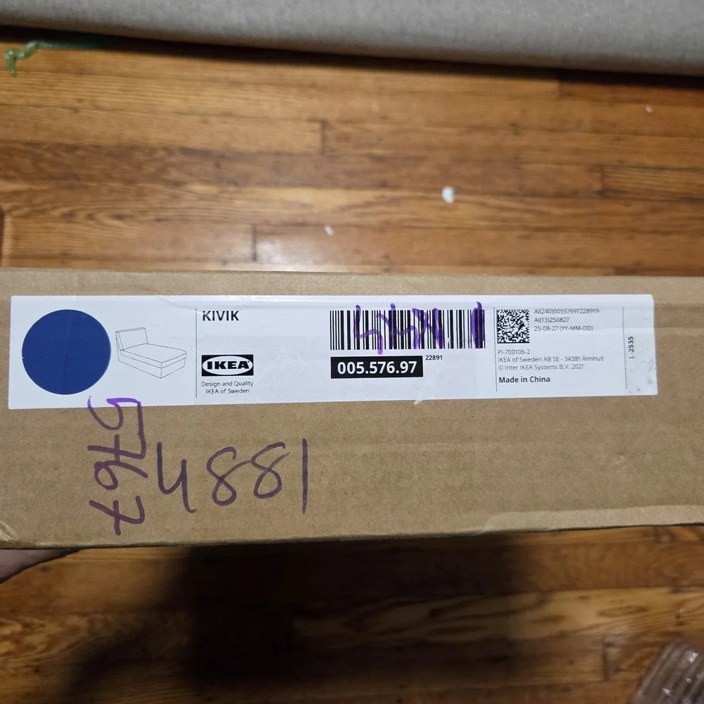 IKEA KIVIK Chaise Lounge Slipcover Cover Tallmyra Blue 005.576.97 OPEN BOX NEW